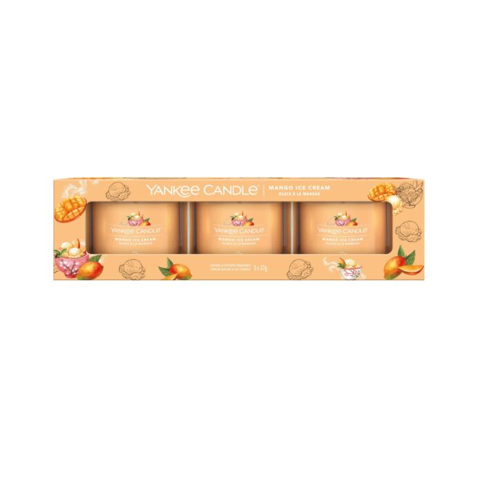 Yankee Candle - Mango Ice Cream - 3 Filled Votive Candle